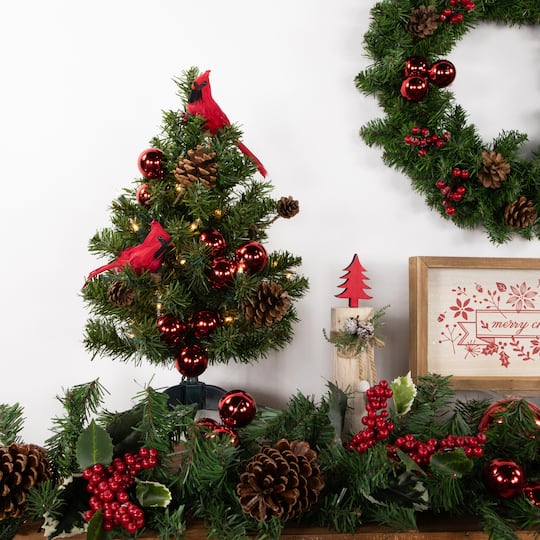 1.5ft. Pre-Lit Canadian Pine Artificial Christmas Tree, Clear Lights
